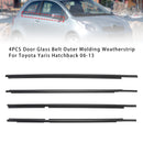 Burlete de moldura exterior con correa de cristal para puerta, 4 Uds., para Toyota Yaris Hatchback-3
