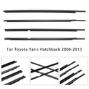 Burlete de moldura exterior con correa de cristal para puerta, 4 Uds., para Toyota Yaris Hatchback-5