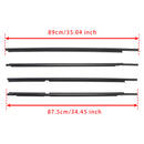 Burlete de moldura exterior con correa de cristal para puerta, 4 Uds., para Toyota Yaris Hatchback-2