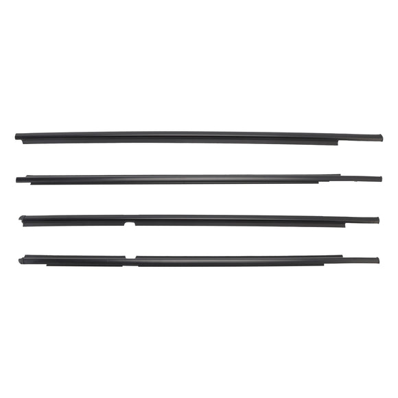 Burlete de moldura exterior con correa de cristal para puerta, 4 Uds., para Toyota Yaris Hatchback