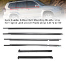 6kpl Quarter & ovihihnan muotoinen säälista Toyota Land Cruiser/Lexus GX470 2003-2009-3