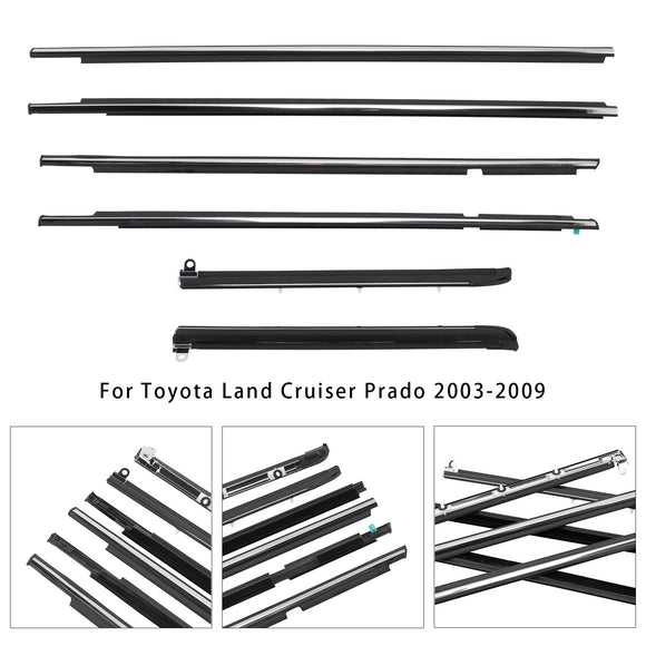 6kpl Quarter & ovihihnan muotoinen säälista Toyota Land Cruiser/Lexus GX470 2003-2009