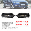 Pair Front Fog Light Lamps With Bulbs For Audi A3 Saloon 8V0941699B 2015-2016-6