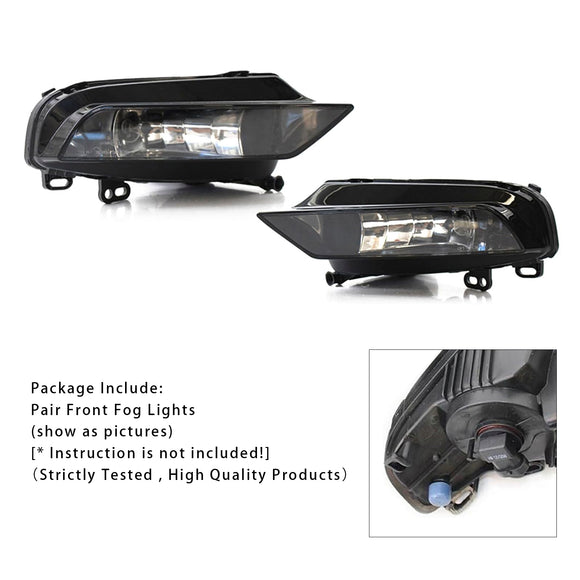 Pair Front Fog Light Lamps With Bulbs For Audi A3 Saloon 8V0941699B 2015-2016