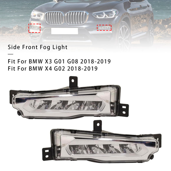 Par de luces LED antiniebla del parachoques delantero para BMW X3 G01 G08 X4 G02 2018-2019 63177412528