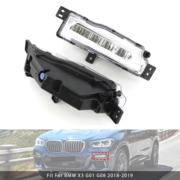 Par de luces LED antiniebla del parachoques delantero para BMW X3 G01 G08 X4 G02 2018-2019 63177412528