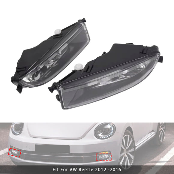 Pair Front Bumper Fog Lights With Bulbs For VW Beetle 2012-2016 5C5941700A