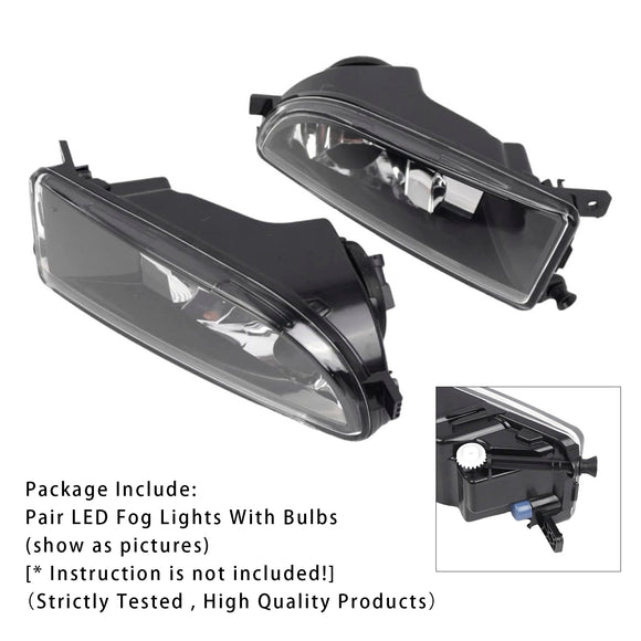 Pair Front Bumper Fog Lights With Bulbs For VW Beetle 2012-2016 5C5941700A