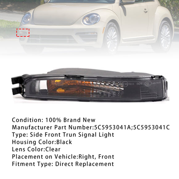 1 Stück Frontstoßstange Rechts Blinker Licht für Volkswagen Beetle 12-19 5C5953042A