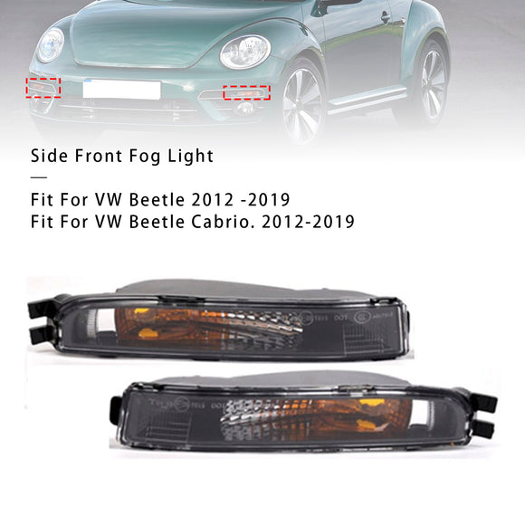 Par de luces intermitentes de parachoques delantero sin bombillas para VW Beetle 12-19 5C5953041A