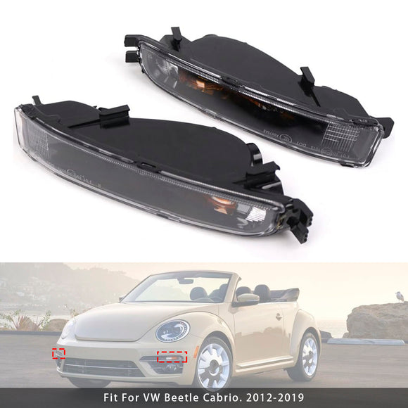 Par de luces intermitentes de parachoques delantero sin bombillas para VW Beetle 12-19 5C5953041A