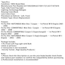1 Uds. Luz antiniebla izquierda del parachoques delantero para Mini Cooper One R50 R52 R53 63176925049-11