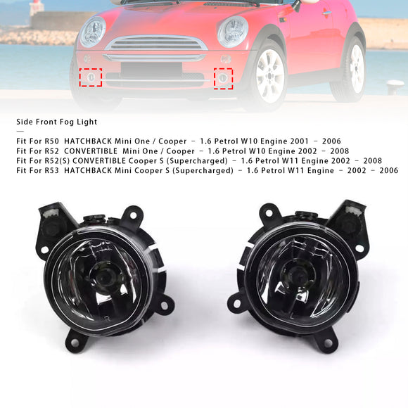 Paar Voorbumper Mistlampen Voor Mini Cooper One R50 R52 R53 63176925050