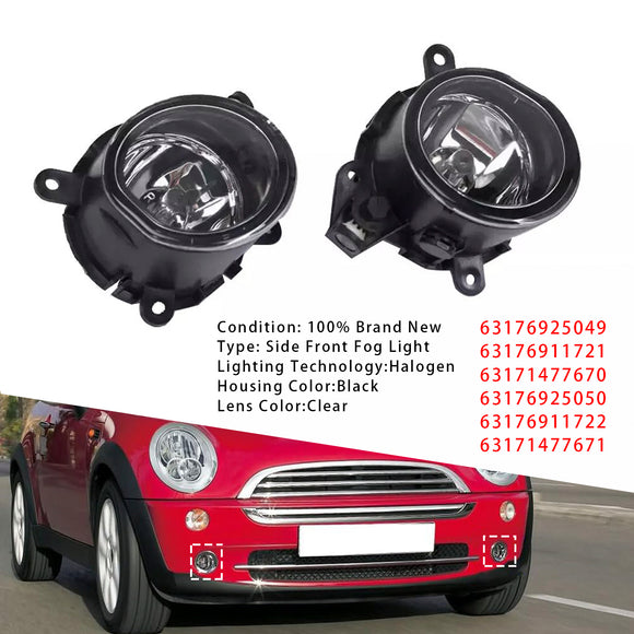 Paar Voorbumper Mistlampen Voor Mini Cooper One R50 R52 R53 63176925050
