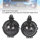 Pair Front Bumper Fog Light For Mini R55 R56 R58 R59 R60 63172751295 Smoke Lens-5