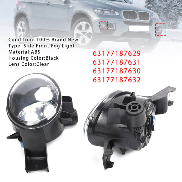 Pair Front Fog Light Lamps Without Bulbs For BMW X6 E71 E72 08-11 63177187631