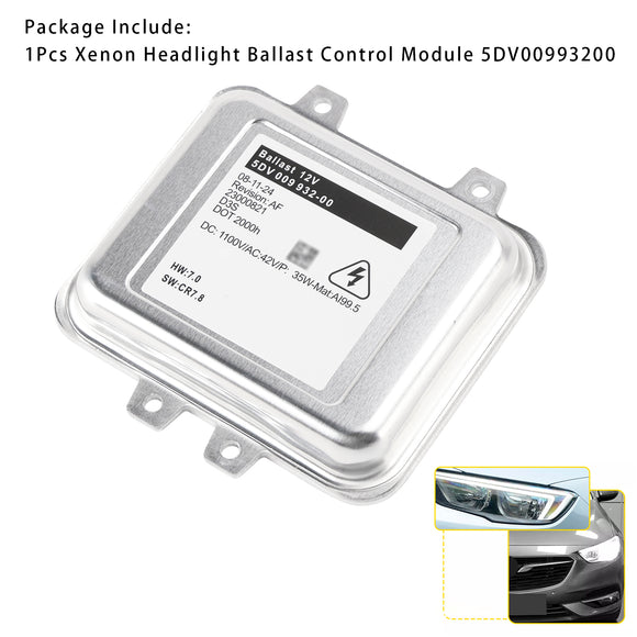 Xenon Headlight Ballast Control Module 5DV00993200 For Vauxhall Insignia 2008-2017