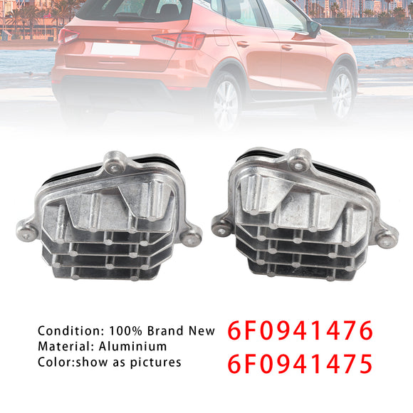 2PCS Left+Right Headlight LED DRL Module With Heat Sink 6F0941475/76 For SEAT ARONA KJ