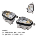 2PCS Left+Right Headlight LED DRL Module With Heat Sink 6F0941475/76 For SEAT ARONA KJ-6