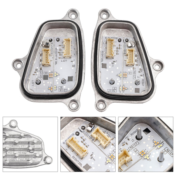 2PCS Left+Right Headlight LED DRL Module With Heat Sink 6F0941475/76 For SEAT ARONA KJ