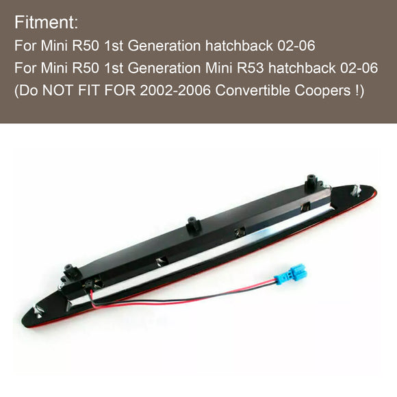 Tercera tercera luz de freno luz trasera roja para Mini Cooper R50 R53 02-06