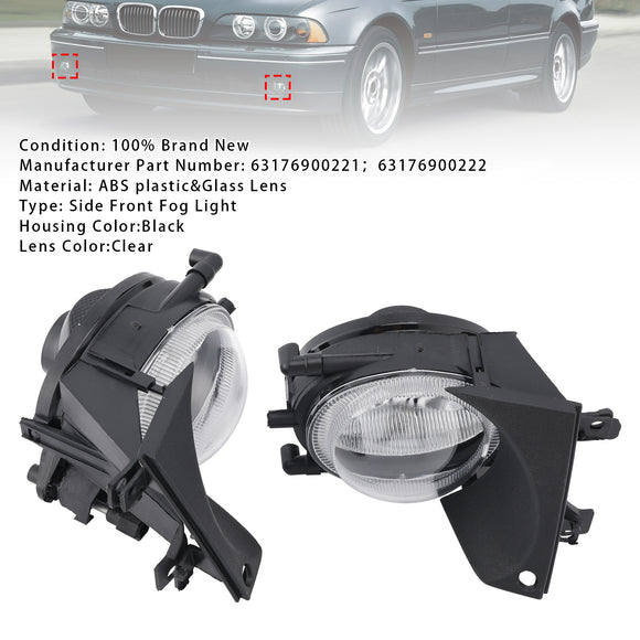 Para świateł przeciwmgielnych przedniego zderzaka bez żarówek do BMW E39 serii 5 1999-2003