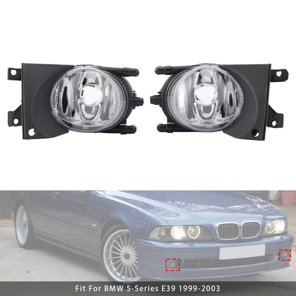 Para świateł przeciwmgielnych przedniego zderzaka bez żarówek do BMW E39 serii 5 1999-2003