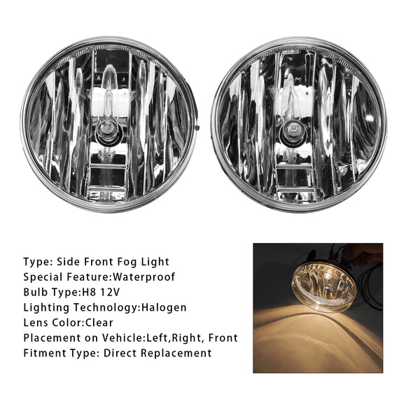 Pair Front Fog Lights Lamps With Bulbs For GMC Sierra 1500 2007-2013 Clear Lens