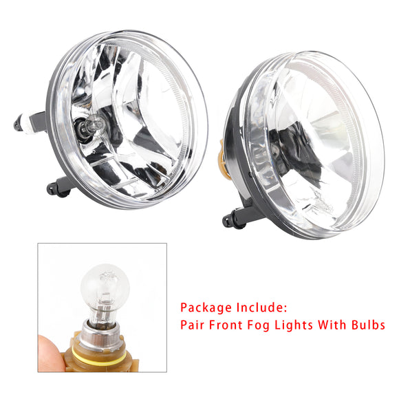 Pair Front Fog Lights Lamps With Bulbs For GMC Sierra 1500 2007-2013 Clear Lens