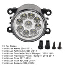 9 LED Daytime Running Fog Lights For Ford Focus Fiesta C-Max 84501AJ00A-9