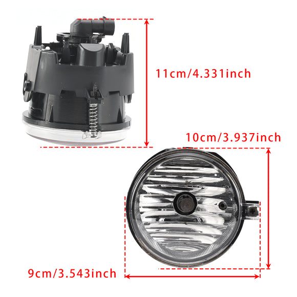 Par de luces antiniebla para Dodge Chrysler Caliber Jeep Compass 4805857AA lente transparente