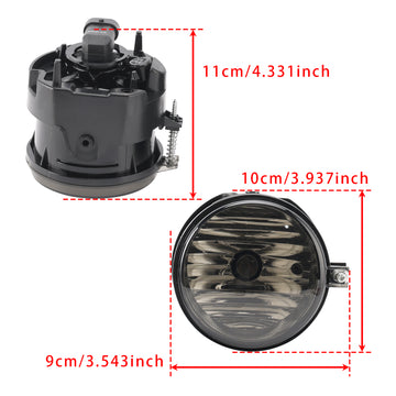 Pair Fog Lights For Dodge Chrysler Caliber Jeep Compass 4805857AA Smoke Lens - 0