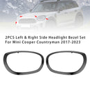 2 kpl vasen & oikean puolen ajovalon kehyssarja Mini Cooper Countrymanille 2017-2023-2