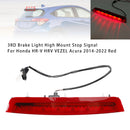3ème feu stop à montage élevé, Signal d'arrêt pour Honda HR-V HRV VEZEL Acura 14-22 rouge-2