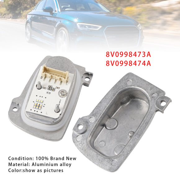 2 Stuks Led Koplamp Drl Lichtbron Controle-eenheid 8V0998473A 8V0998474A Voor Audi