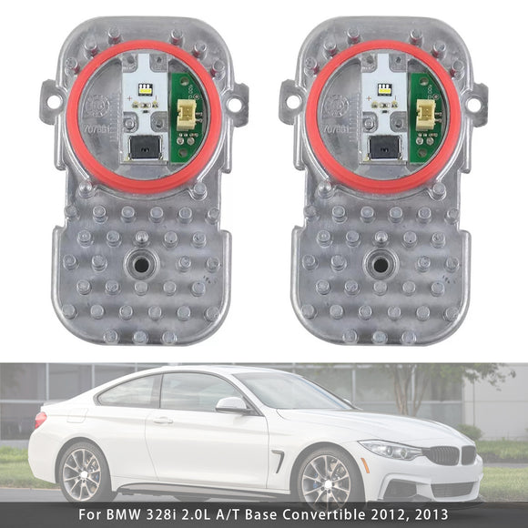 Module de Diode d'insertion de lumière LED de phare, 2 pièces, pour BMW 428i 435i 2014 – 2016