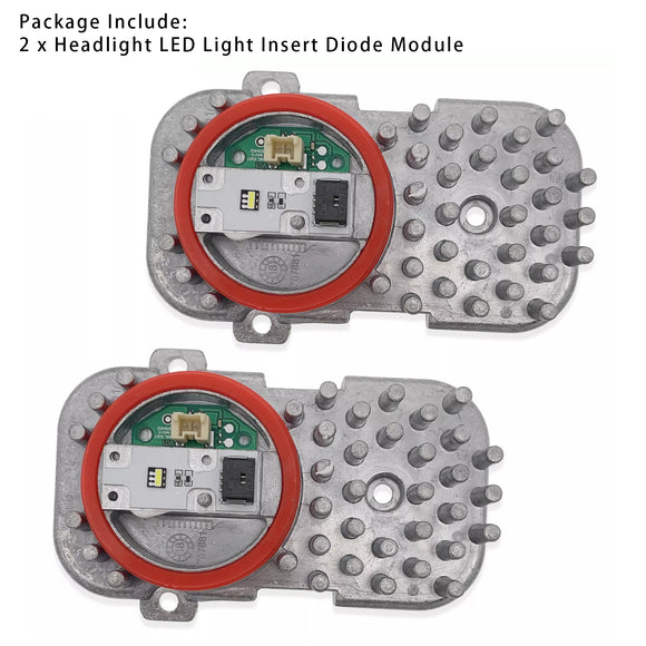 Module de Diode d'insertion de lumière LED de phare, 2 pièces, pour BMW 428i 435i 2014 – 2016