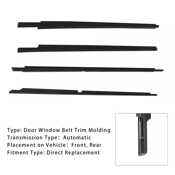 4 Stuks Voor + Achter Deur Venster Riem Sierlijst Voor Toyota Lexus IS300 2001-2005