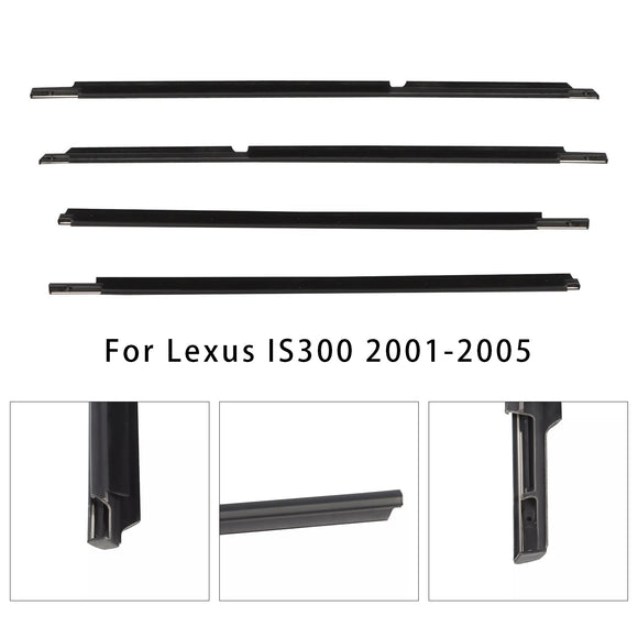 4 Stuks Voor + Achter Deur Venster Riem Sierlijst Voor Toyota Lexus IS300 2001-2005