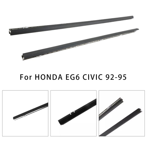 2 Stück L&R Zierleiste für Seitenfenster 72410-SR3-003 72450-SR3-003 für Honda Civic EG6 EG4 3D 1992-1995