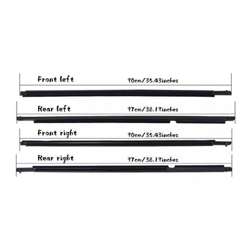 4Pcs Weatherstrip Window Moulding Trim Seal Belt For Toyota Highlander 2008-2010 - 0