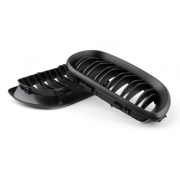 Front Kidney Hood Grille Grill For BMW E46 3 Series 4 Door 2002-2005 Matte Black