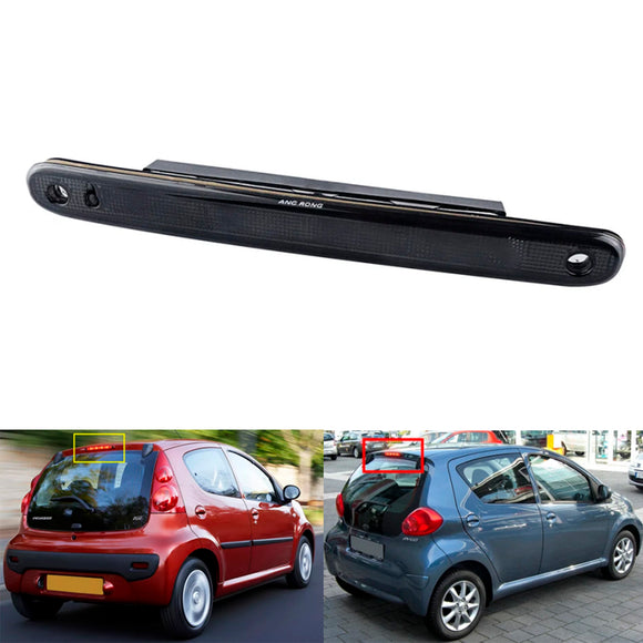 Takana korkean tason musta kolmas jarruvalo Citroen C1 varten Peugeot 107