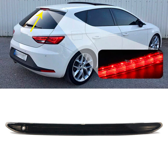 Zwarte lens hoog niveau rem LED-licht achter 3e stop voor Seat Leon 5F 2011-2016