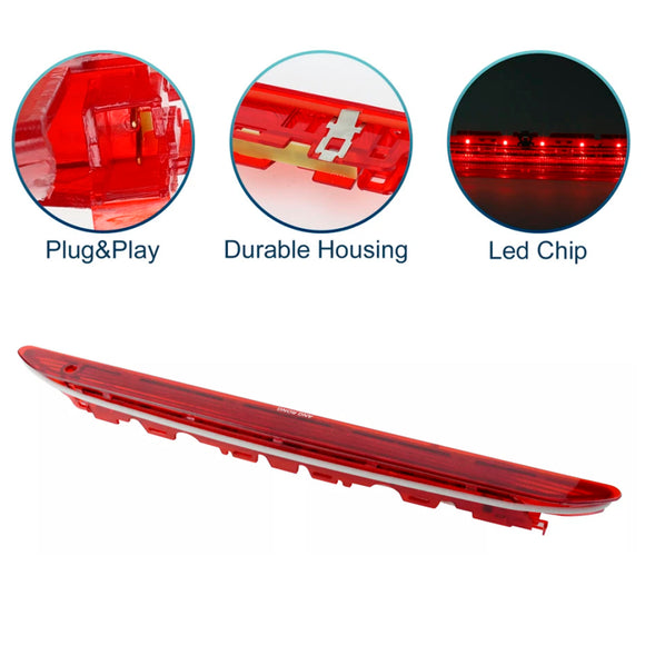 Rode lens hoog niveau rem LED-licht achter 3e stop voor Seat Leon 5F 2011-2016