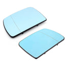 Azul calefactado a la izquierda&RCristal de espejo retrovisor lateral derecho para el conductor para BMW X5 E53 1998-2006-5