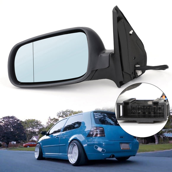 Left Hand Side Door Wing Mirror Heated Electric Primed For VW Golf Mk4 97-04