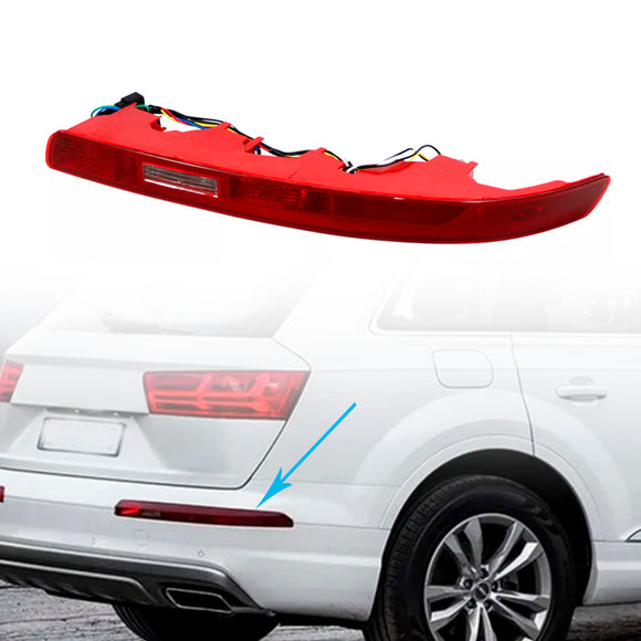 Right Rear Bumper Reflector Tail Light Lamp Red Lens For Audi Q7 2007-2015