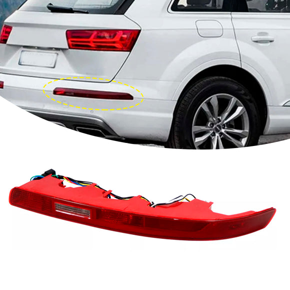 Right Rear Bumper Reflector Tail Light Lamp Red Lens For Audi Q7 2007-2015