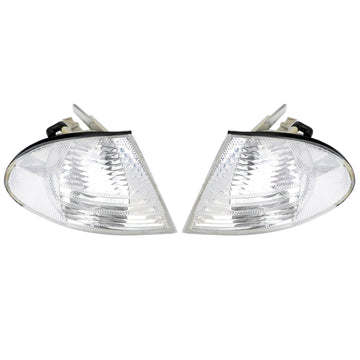 Pair White Corner Side Light For BMW 3 Series E46 98-01 Sedan 63136902766